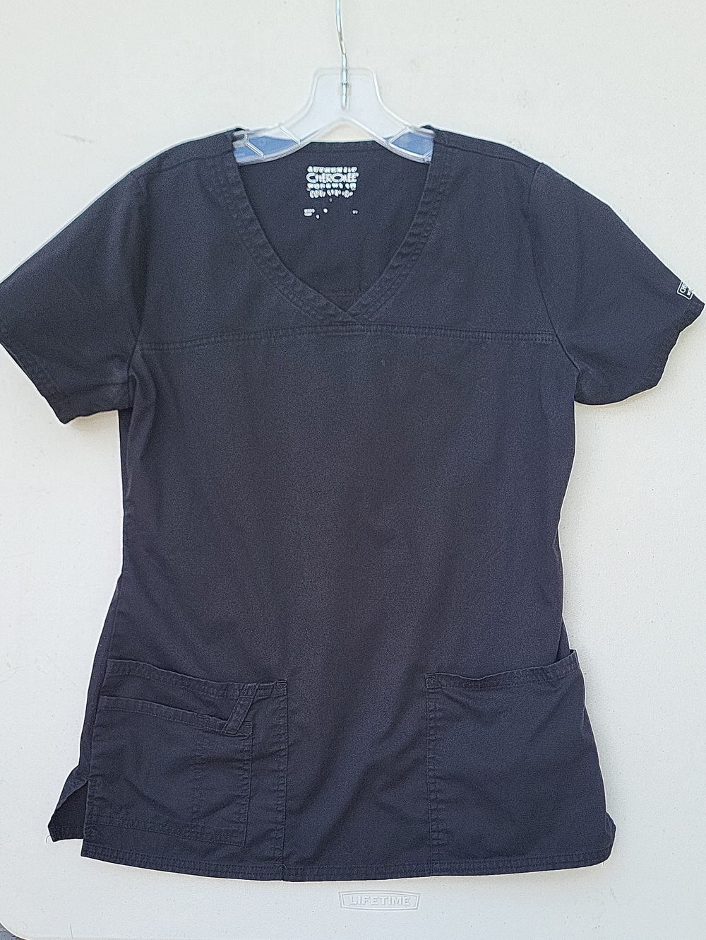 Cherokee Black V-Neck Short Sleeve Scrub Top